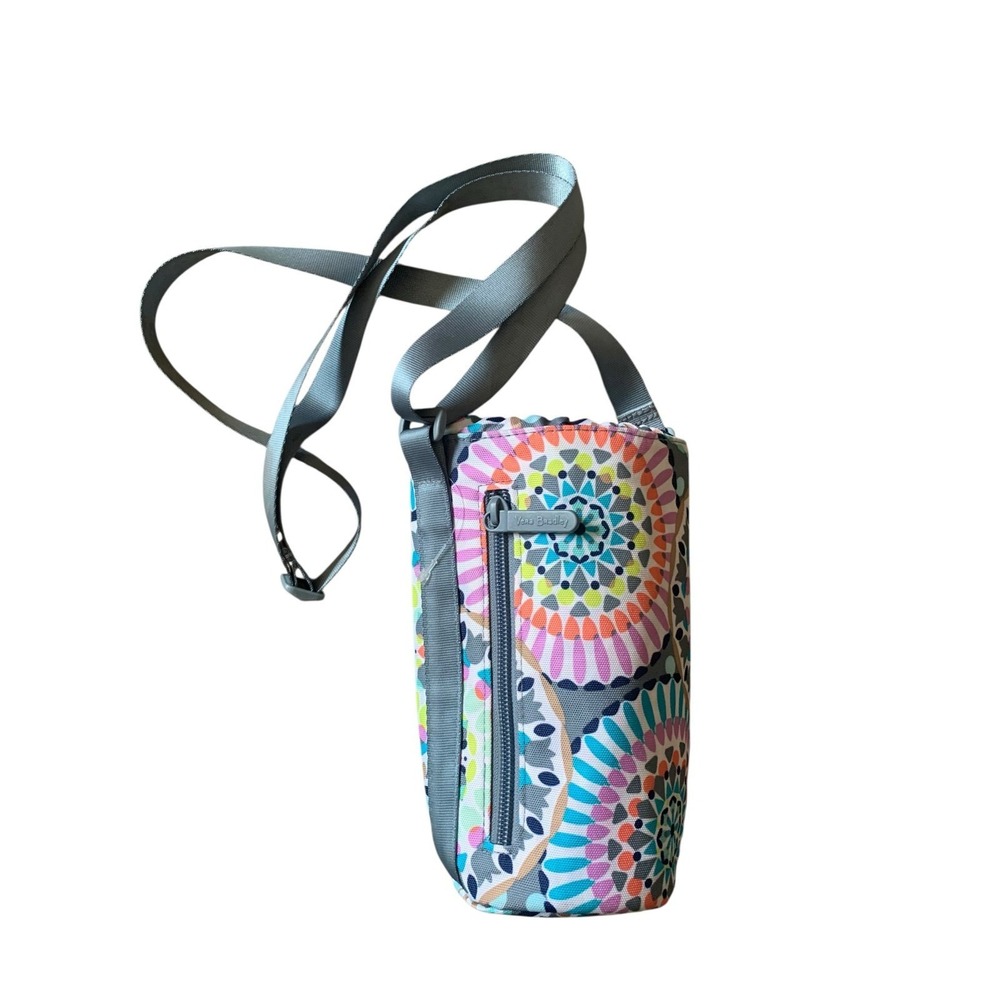 Vera Bradley Performance Twill Water Bottle Crossbody‎ Sunny Medallion Insulated